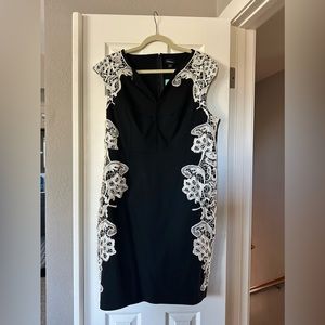 NWT Size 18 Torrid Black dress with lace accents.